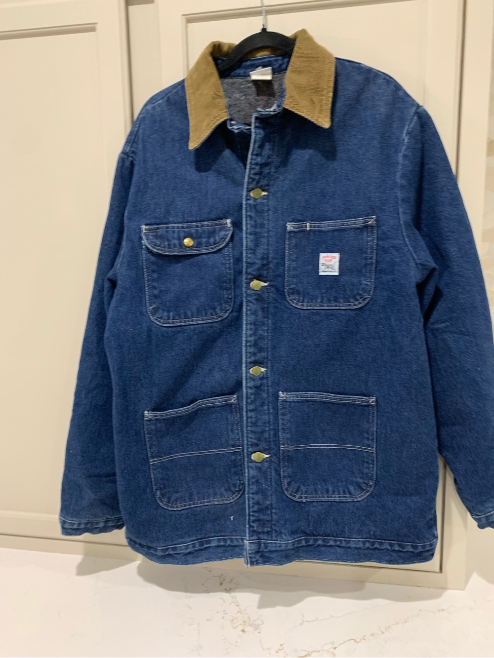 Vintage Pointer Brand Denim Blanket Lined Barn Chore Jacket Coat Men's L